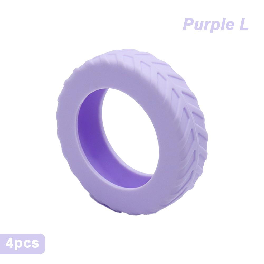 

Утолщенная текстура силиконового колеса протектор для багажа уменьшает шум дорожный чемодан колеса чехол аксессуары для багажа L фиолетовый