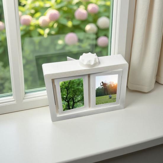 Otočný držák na fotografie Stolní album na fotografie s otáčením stránek Držák na 12 karet Otáčejte a listujte stránkami Držák na fotografie Narozeninový dárek pro přátele Rodinu