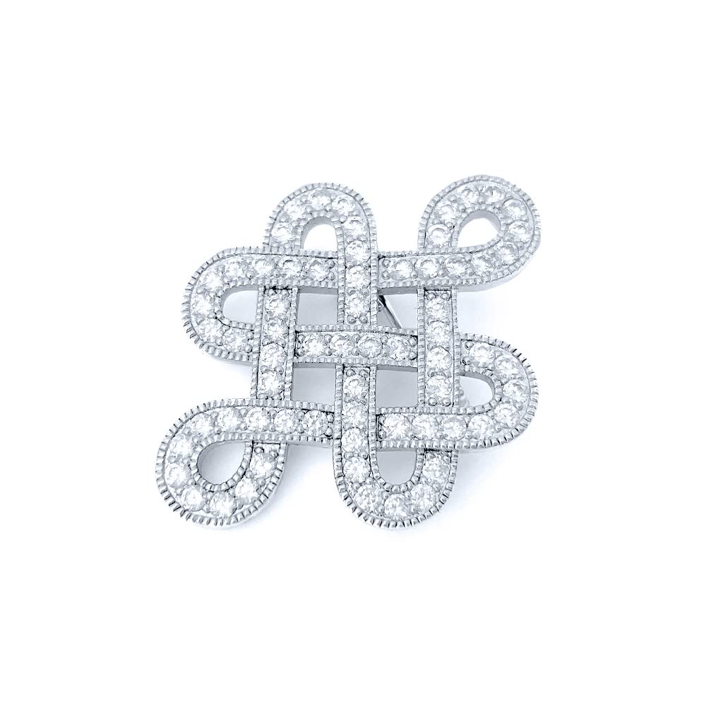 LAVINA Cross Double Heart Brooch Pin Brooch Elegant Graduation Entrance Party Women's Ceremony, Ceremony, Wedding,