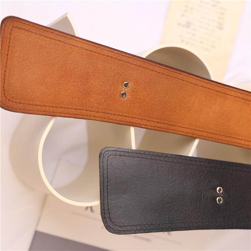 Women S Wide Leather Belt For Dress Suit Black Brown Fashion