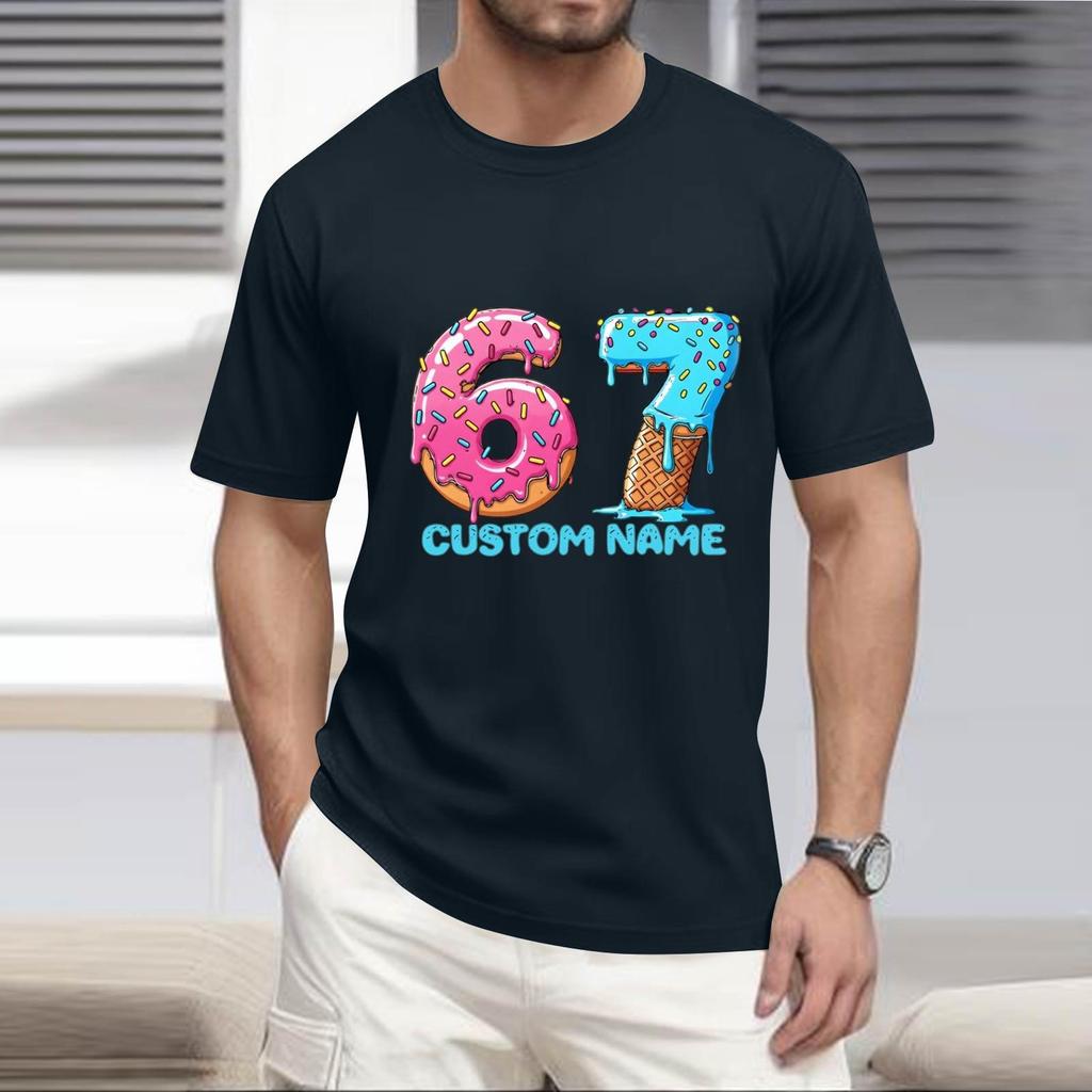 Men'S Fashionable T-Shirt, Street Casual Short Sleeved Clothing