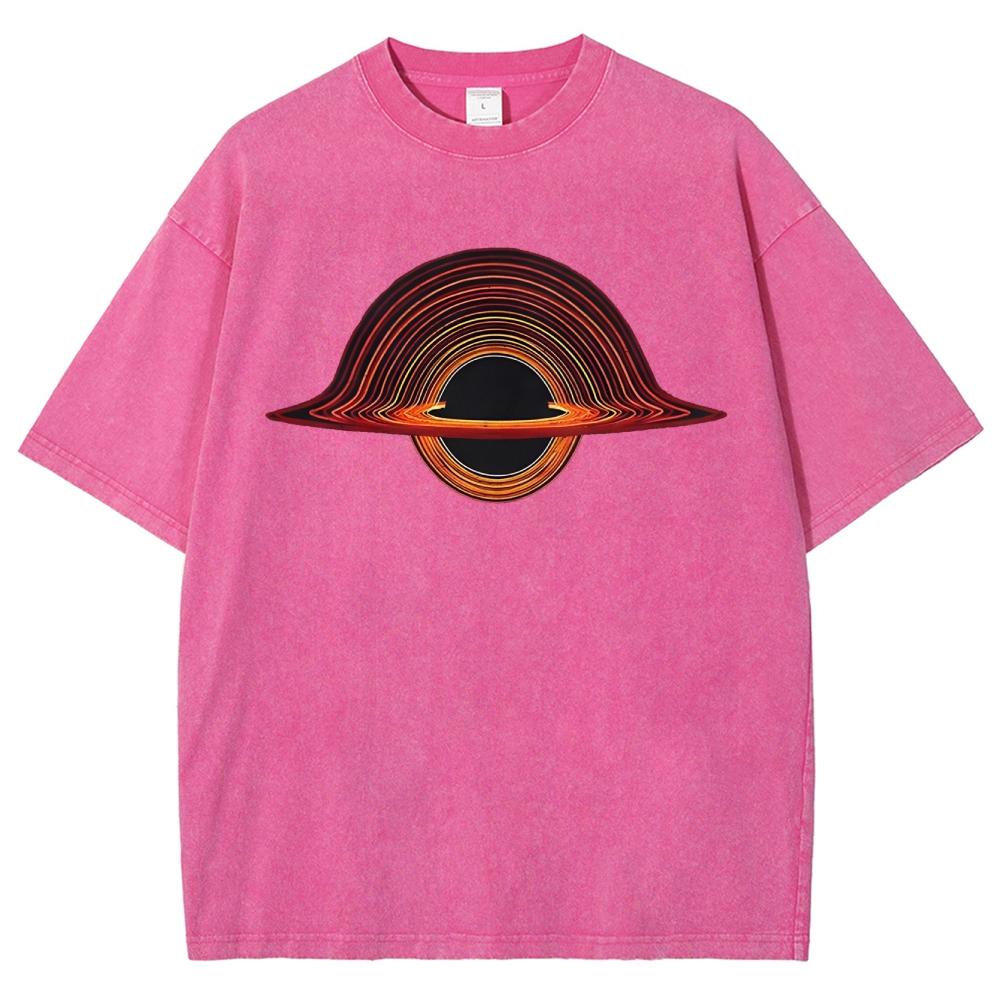 American Retro Abstract Funny Style Women T-Shirt Loose Wash Oversized Short Sleeve Fashion Top Cute Design