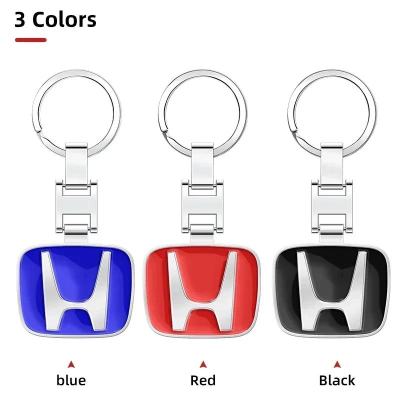 Car Styling 3D Metal Keychain Key Chain Rings for Honda CR-V STEPWGN Civic Accord City XR-V Envix ODYSSEY VEZEL Fit Accessories KU9