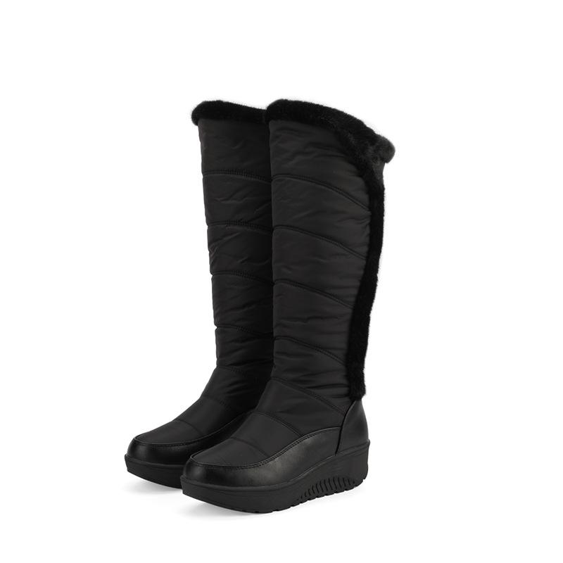 thick-soled down snow wool boots tall large-size boots thickened warm boots