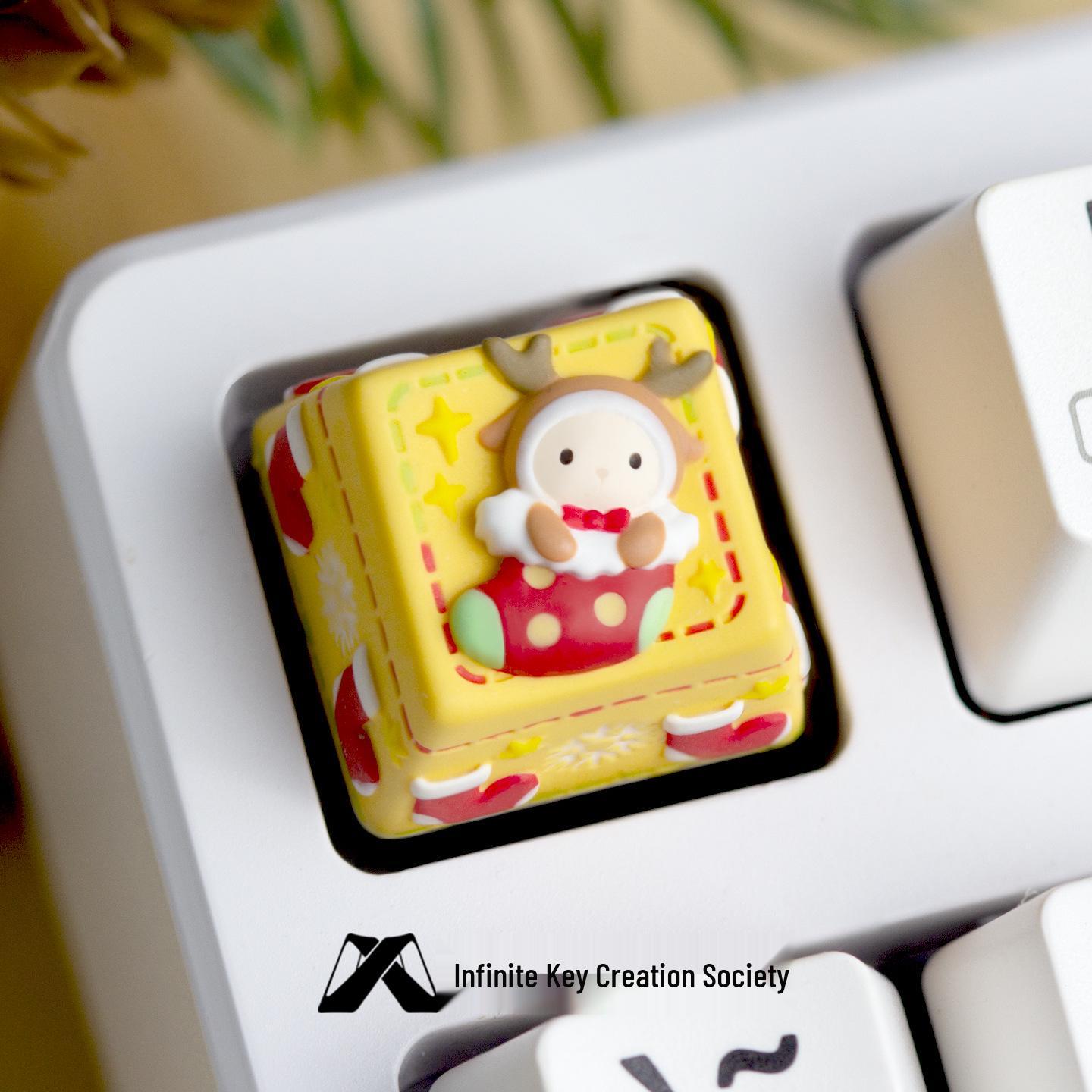 Креативная смоляная рождественская серия кейкапа - Милый тисненый ESC для кастомных механических клавиатур