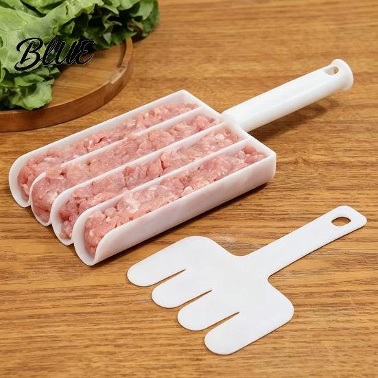Multipurpose Food Shaper Meatball Maker Tool with Pusher 3/4 Compartments Design Grade PP Nonstick Scoop Non Stick Spoon Efficient Mold for Kitchen