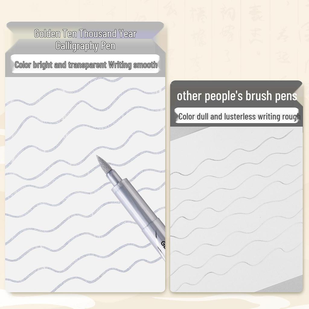 Gold & Silver Soft Tip Metal Craft Marker for DIY Calligraphy and Graffiti