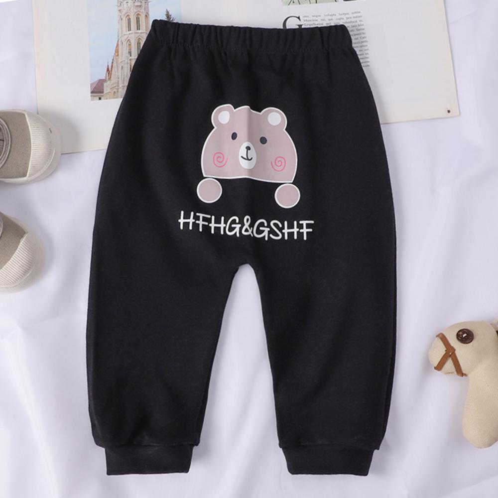 Kawaii Cartoon Gedruckt Baby Jungen Mädchen Lange Hosen Hohe Taille Casual Harem Hosen