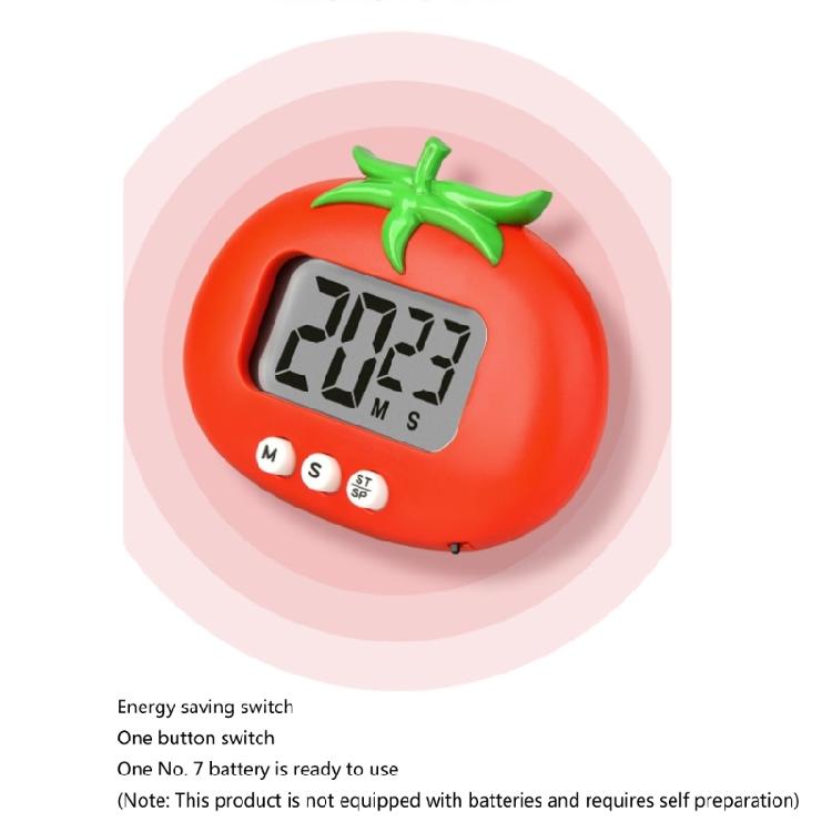 Großer Display-Timer Tomatenförmiger Timer für Küche, Kochen, Sport und Studium