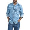 Men's Summer Solid Color Lapel Long Sleeved Shirt Men's Casual Fashion Long Sleeved Shirt