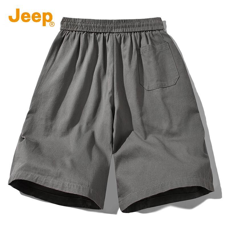 Jeep Men's 100% Cotton Casual Straight-Leg Shorts
