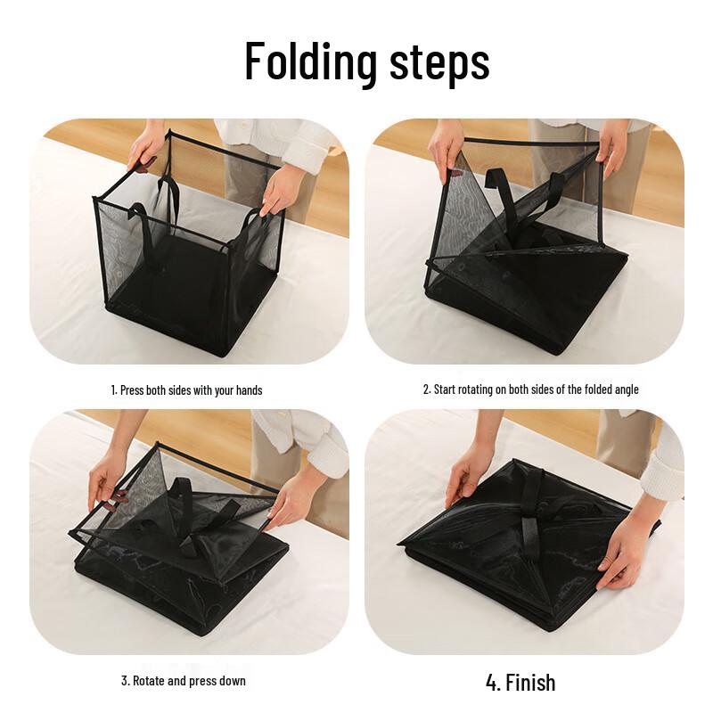 Miling Foldable Mesh Laundry Hamper