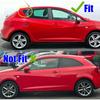 For Seat Ibiza 2008 2009 2010 2011 2012 Car Rear Louver Window Side Shutter Cover Trim Sticker Vent Scoop ABS Carbon Fiber ABS