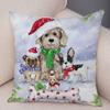 50 Style Merry Christmas Cushion Cover Decor Cute Cartoon Santa Claus Snowman Pillow Case Soft Plush Pillowcase for Sofa Home