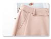 Women's Pink Casual Wide-Leg Pants - 2025 Spring/Autumn Nine-Point Loose Fit