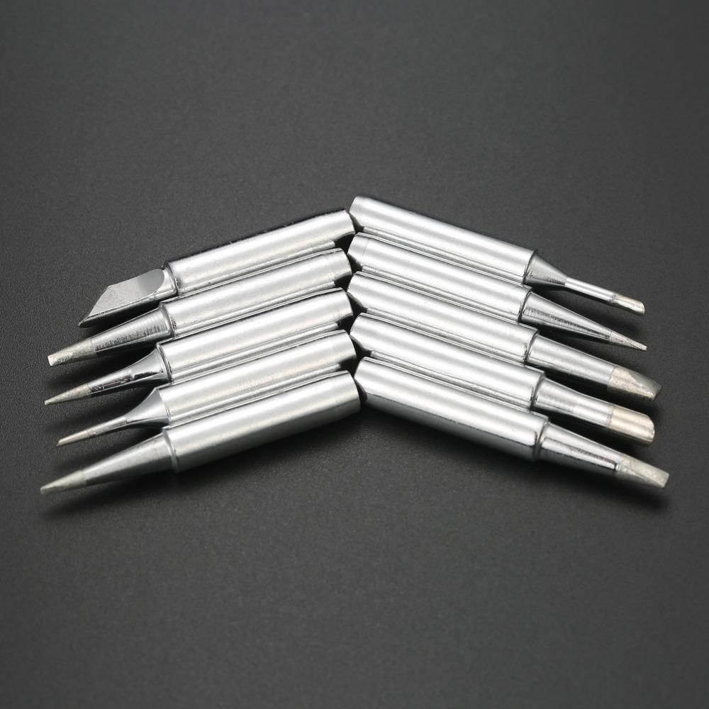10PCS Silver Soldering Iron Tips 900M-T Series Lead-free Solder Tips  For DIY Projects