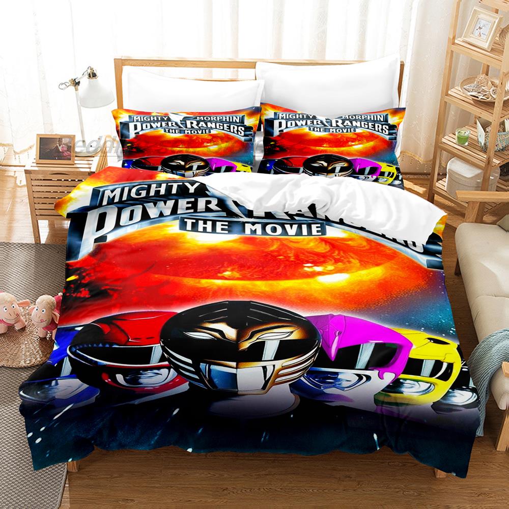 1995 Mighty Morphin Bedding Set Single Twin Full Queen King Size Bed Set Aldult Kid Bedroom Duvetcover Set 3D