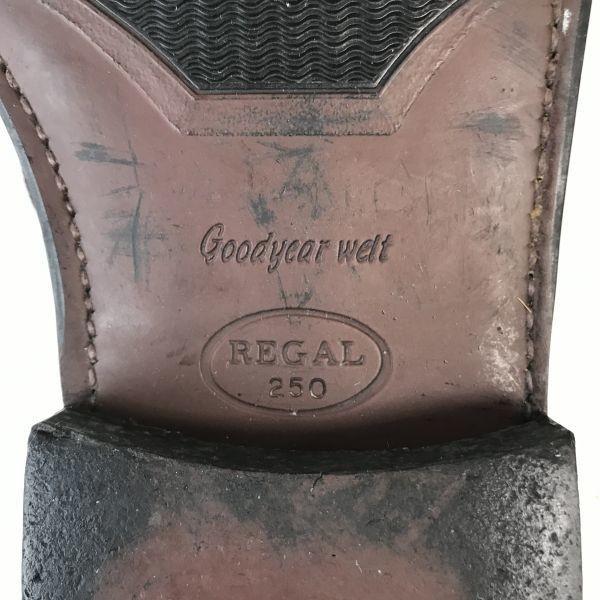 Regal Imperial Grade/Goodyear Welt Leather Wingtip Shoes/25.0EE/Black/Closed Lacing Business Dress Shoes(USED)