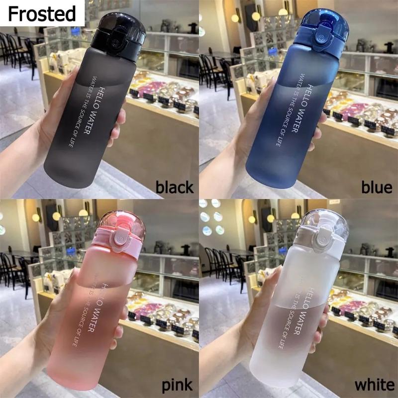 Sports Transparent Water Bottle 780ml Portable Gym Travel Clear Leakproof Drinking Bottle Frosted Bottle Large Capacity Water Cup Bouncing Plastic Cup