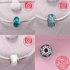Brand New Copper Metal Colored Shiny Murano Glass Bead Components Round Charm Bead Components Compatible With Authentic Original Bracelet High