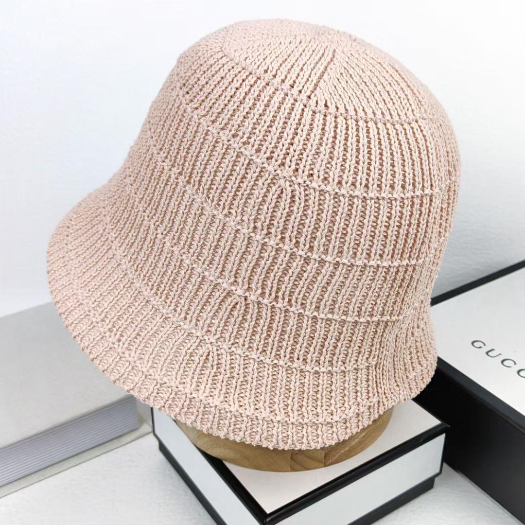 

Solid color breathable knitted bucket hat women s literary leisure basin hat fashion bucket hat Adult (56-58cm) хакі