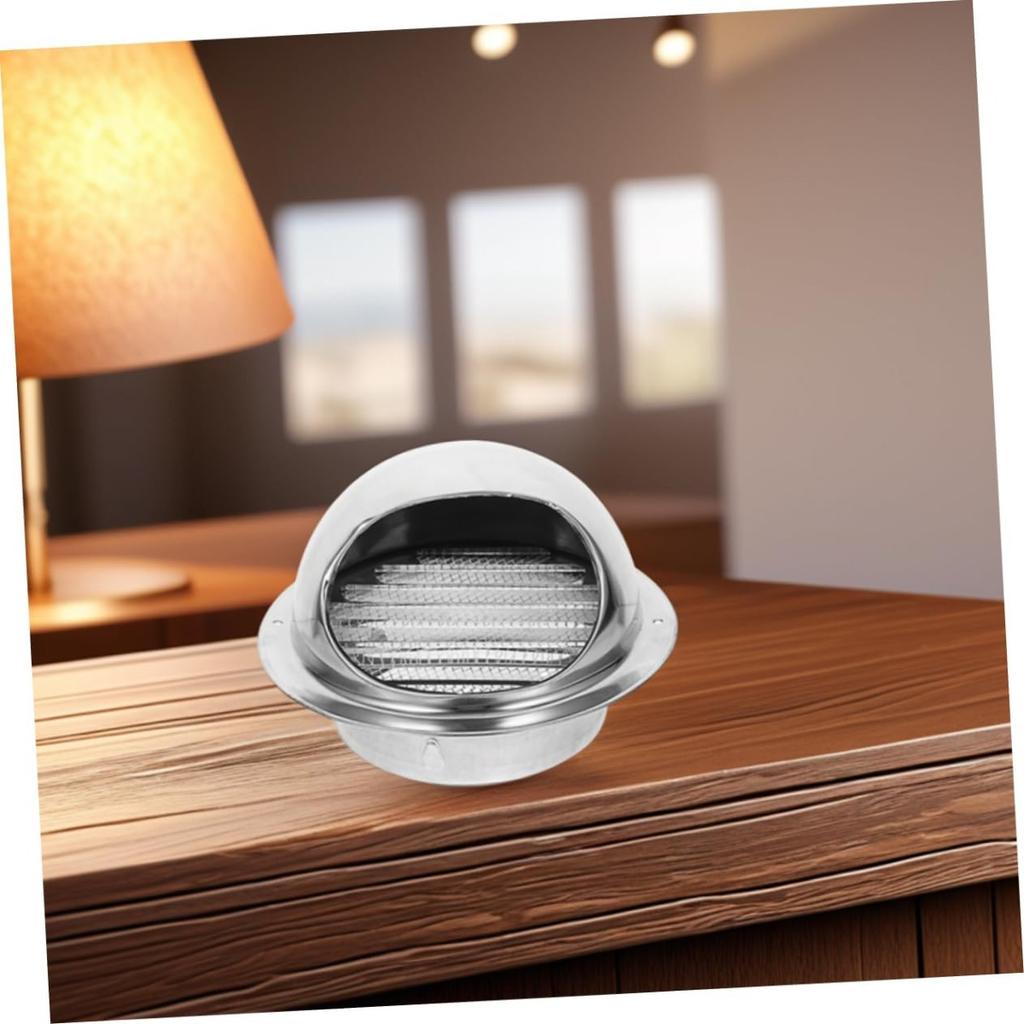 2pcs Stainless Steel Round Vent Cover Rainproof Dryer Vent Hood for Kitchen Bathroom and Laundry Room Easy Installation Optimal Airflow