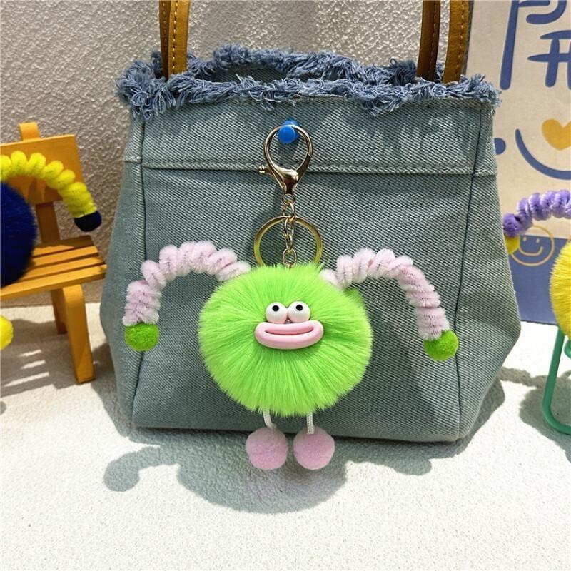 Cartoon Keychain Cute Sausage Mouth Internet Famous Backpack Pendant Plush Doll Keychain Decoration Small Gift
