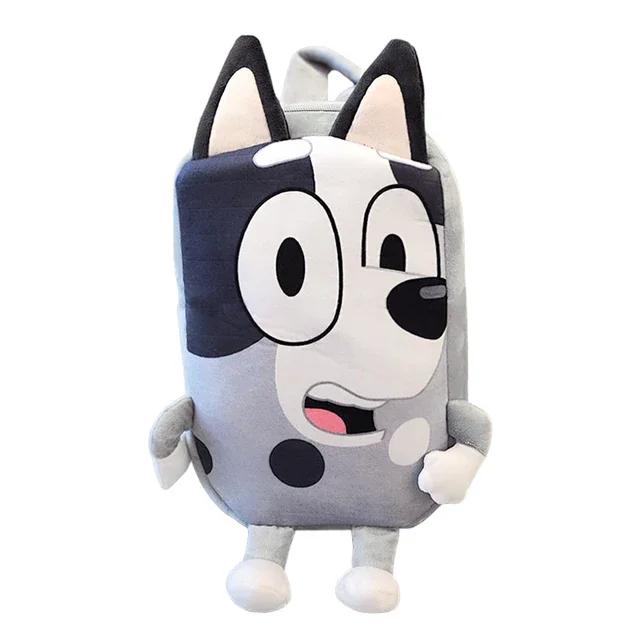 

Bluey Plush Backpack Family Kindergarten Cartoon School Bag Bluey Dog Backpack Kawaii Blue Backpack белый