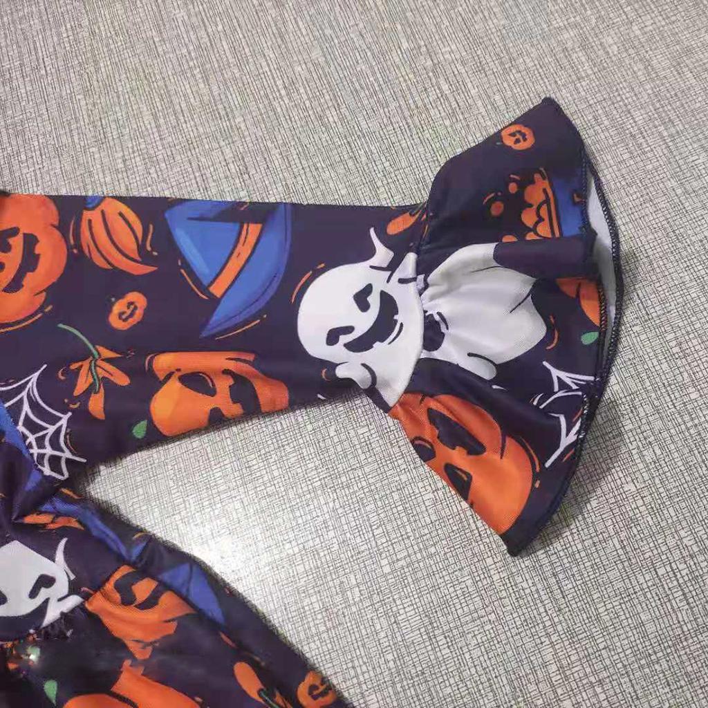 Toddler Kids Baby Girls Print Halloween  Dress Princess Outfits