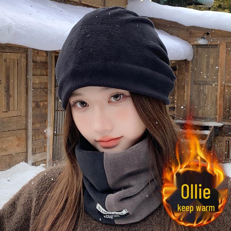 2025 Autumn/Winter Olylon Fleece-Lined Neck Gaiter: Thick, Windproof, and Coldproof Headgear for Men and Women