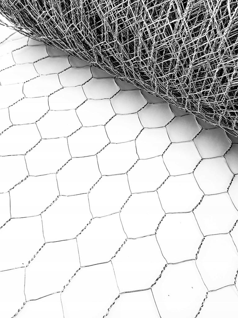 Hexagonal fence mesh, galvanized, 0.5m x 5m