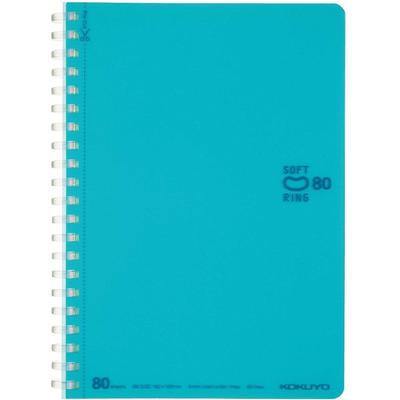 KOKUYO Soft Ring Notebook Colorful Dotted Ruled Lines Cutoff B6 Light Blue 80 Sheets Set of 3