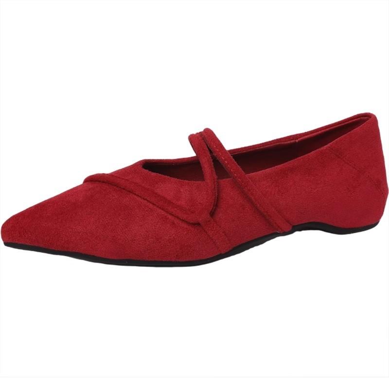 French Gentle and Versatile Light Mouth Single Shoes Women's 2024 Autumn New Comfortable and Not Tired Feet Pointed Flat Mary Jane Shoes