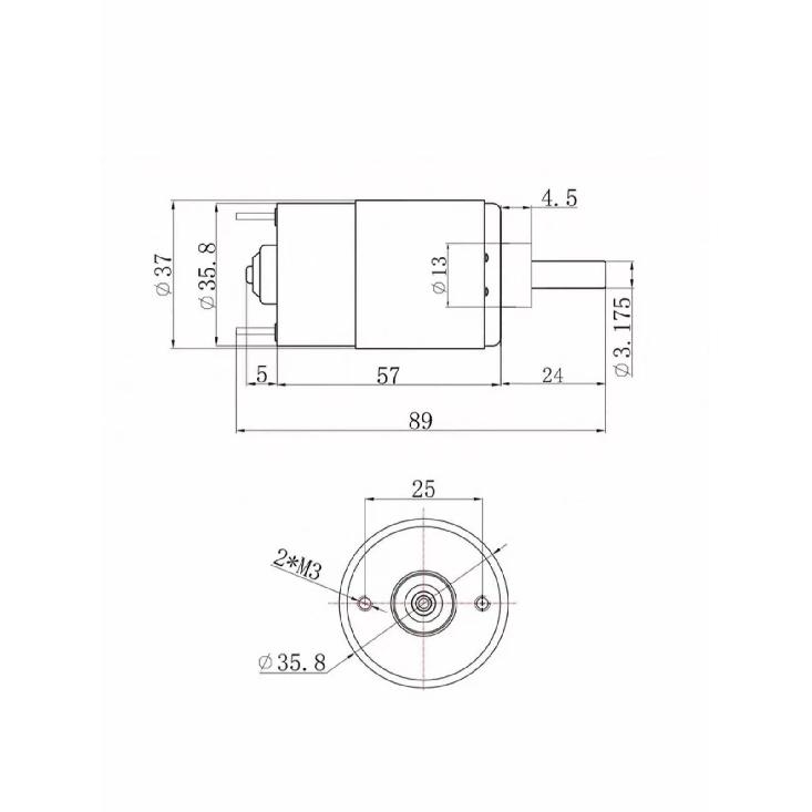 555 DC high-speed motor Micro motor 12V/24V adjustable speed positive and negative rotation high torque diy silent motor