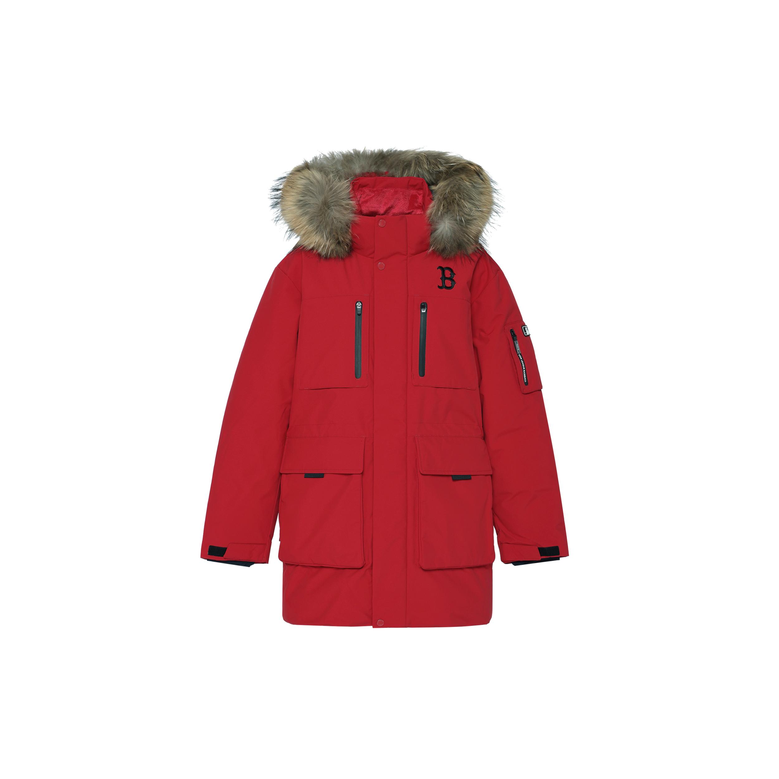 MLB Down Jackets Unisex Red Hooded Moderate 3ADJB1346-43RDD L