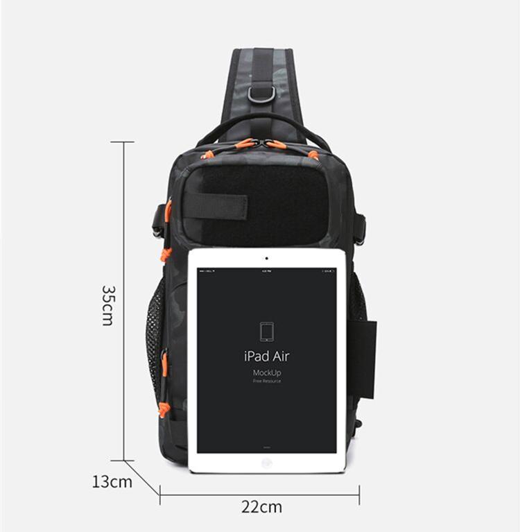 Tactical FIshing Bag Backppack Chest Sling Outdoor FIshing Lure Rod Men Sports Handbags Shoulder Laser Molle Hunting Hiking Bags
