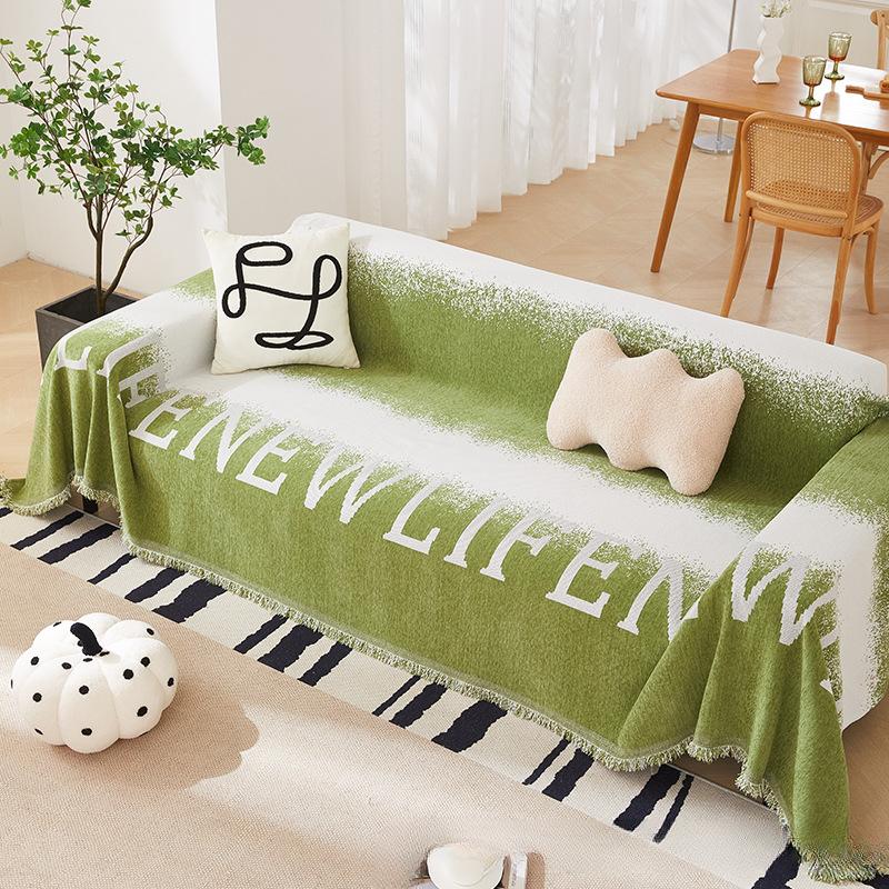 Nordic Ins Chenille Sofa Towel Knitted Bag Cover All-around Double-Sided Available All-Inclusive Sofa Cover Sofa Cover Cloth