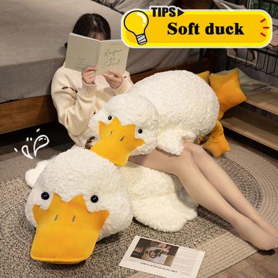 Heiß 55/70/120cm Happy Duck Plüschtier Weiches Entenkissen Sofakissen Niedliche Ente Kinder Freundin Geburtstagsgeschenke Plüschtiere