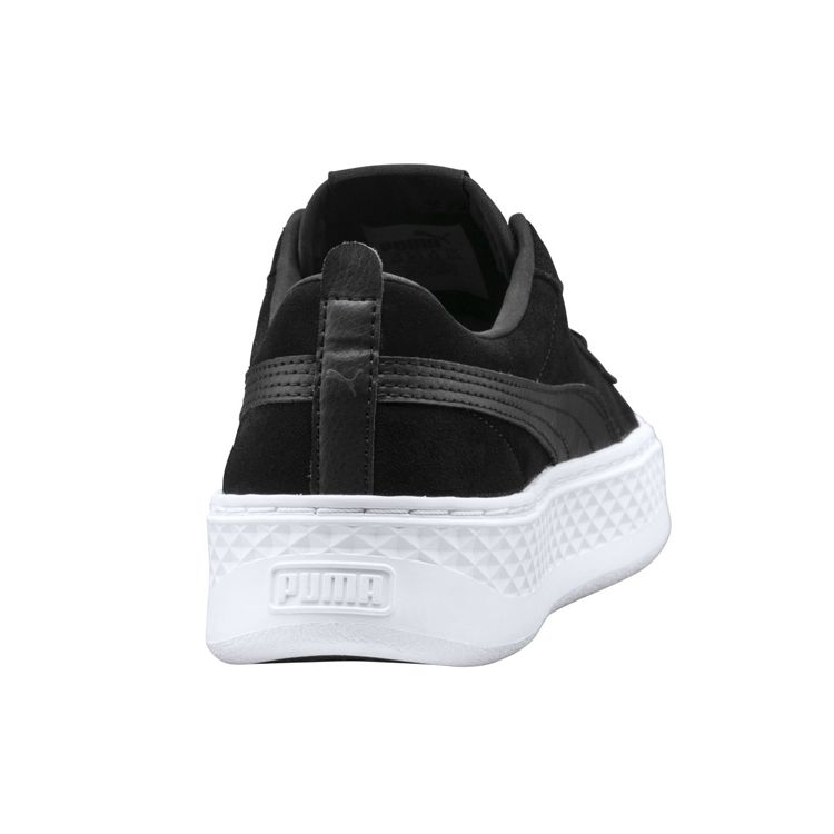 Puma Smash Platform Suede Casual Low Top Sneakers Women Sneakers Black White 366488-01