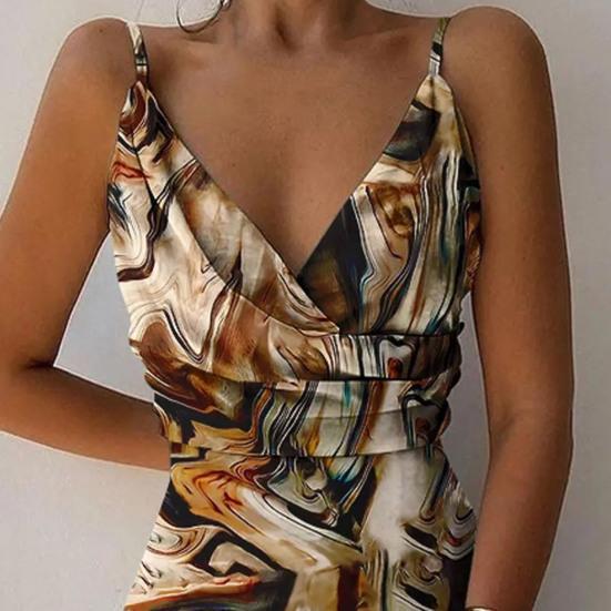 Damenkleid Atmungsaktiv Großer Saum Träger Sommer Bequem zu Tragen Langes Kleid