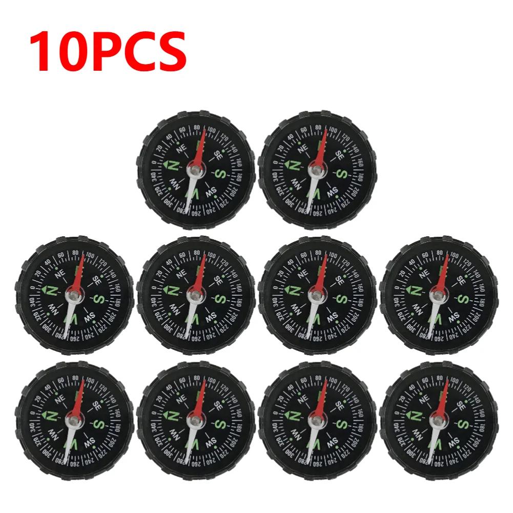 1-10PCS Portable Mini Camping 45mm Outdoor Survival Compass Guider Navigation Button Design Pocket Compass Practical Guider