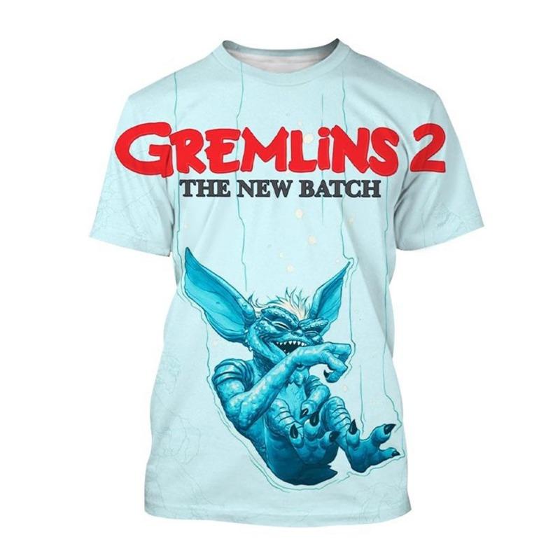 Mode heißer Verkauf neues Weihnachts-Horrorfilm Gremlins 3D-gedrucktes T-Shirt Puppenmonster bedrucktes T-Shirt Herren und Damen Kinder Tops