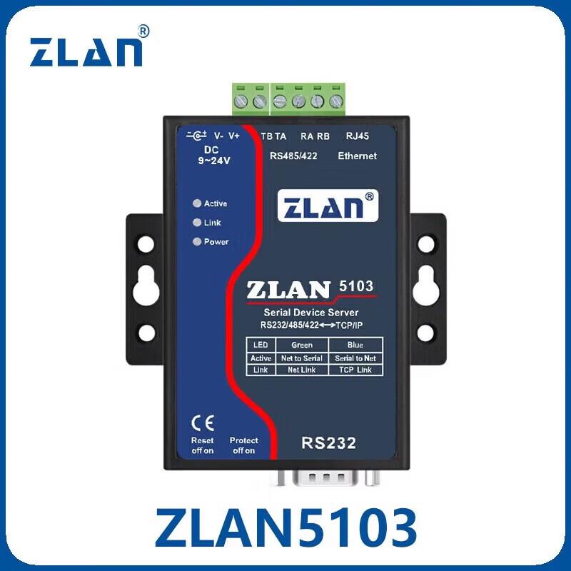 

ZLAN Industrial RS232/422/485 to Ethernet Serial Server