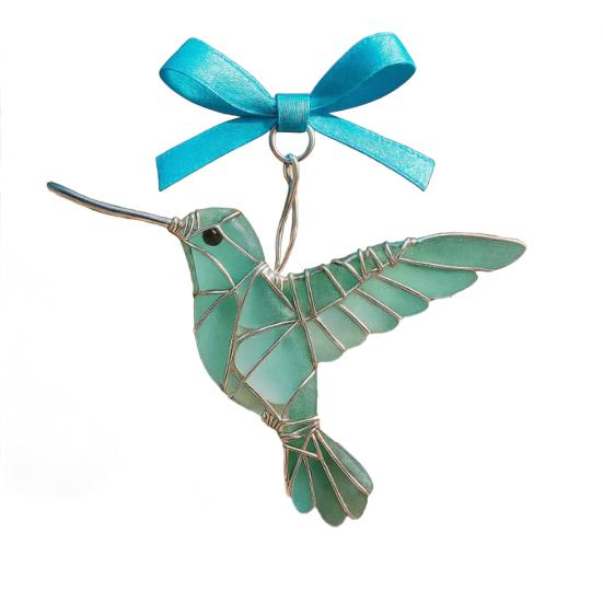 Handgefertigter Vogelanhänger Einzigartige Küsteninspirierte Vogeldekoration für Weihnachtsbaum und Zuhause Künstlerisches Vogelandenken
