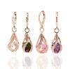 Fashion Cubic Zirconia Water Drop Dangle Leaverback Earrings
