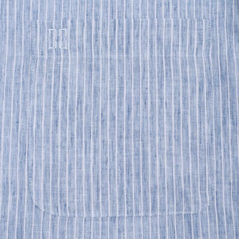 Daks Linen Blend Micro Stripe Regular Fit Dress Shirt Dms3shdl120b1