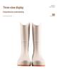 Women's Japanese Style Non-Slip Waterproof High-Top Rubber Rain Boots: Fashionable, Wear-Resistant, Soft-Soled, Ideal for Outdoor and Kitchen Use.