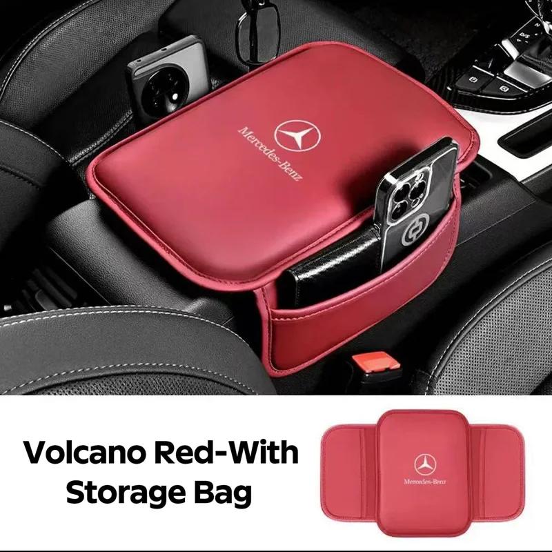 GLC GLB Car Armrest Box Pad Leather Auto Armrest Mat Car Accessories For Mercedes Benz S320 W164 W203 W204 W168 C180 E320 A200