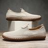 Breathable Men Outdoor Soft Bottom Walking Shoes Summer Slip On Designer Loafers Casual Leather Hot Sale Driving Flats