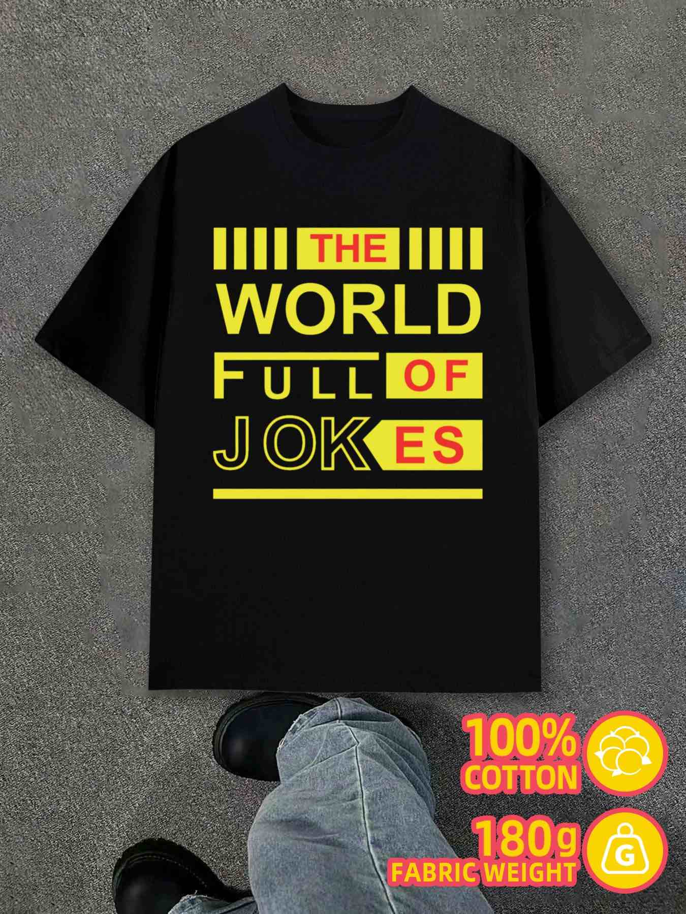T-Shirt Y2K World Full of Jokes Regular Fit 4XL